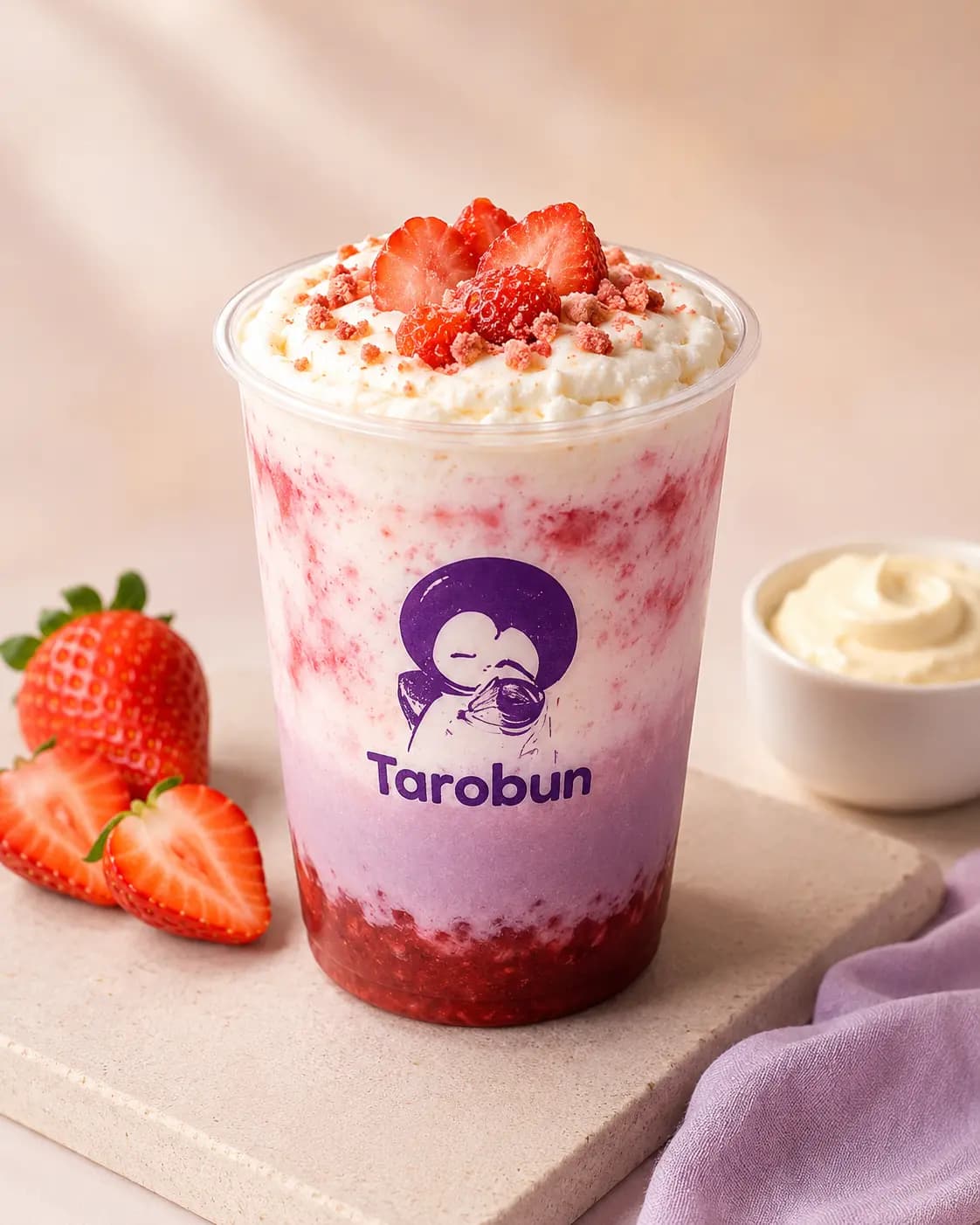 Taro Strawberry Drink