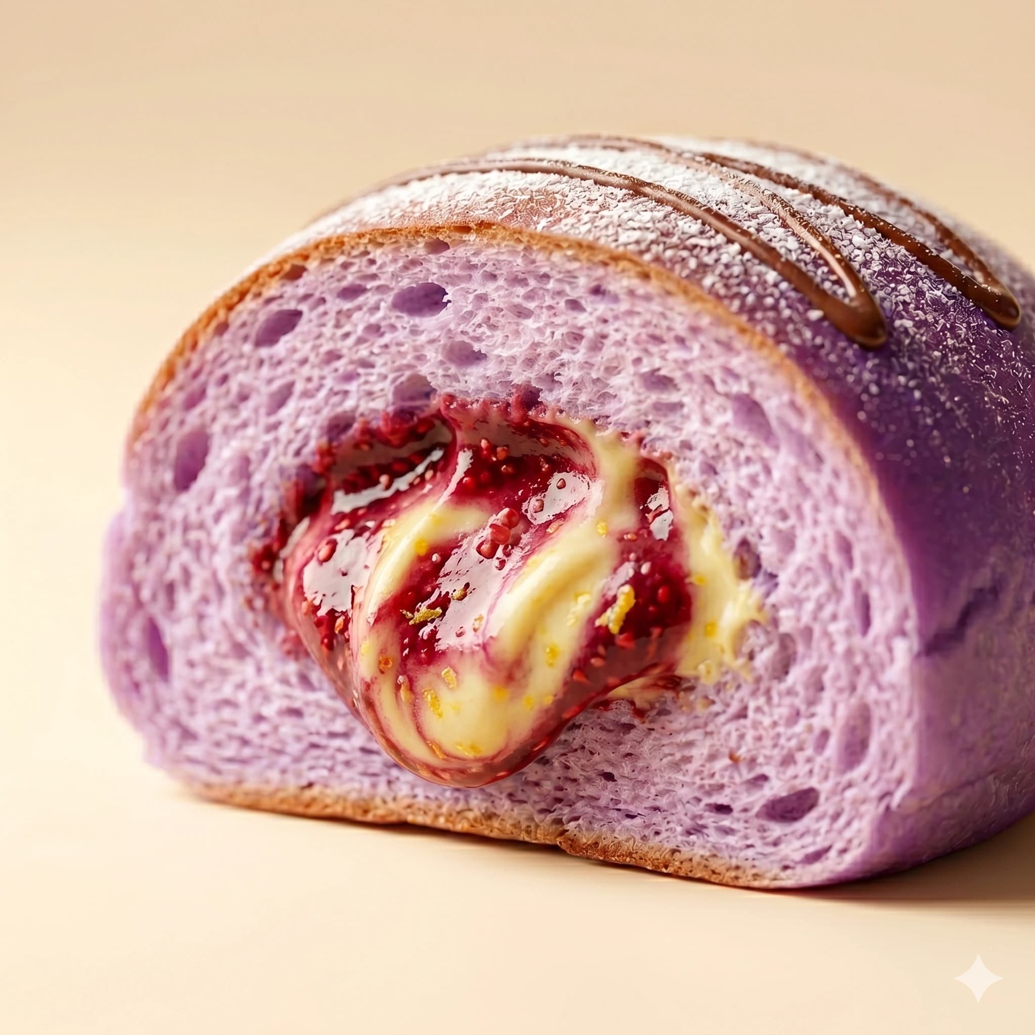Taro Raspberry Bun